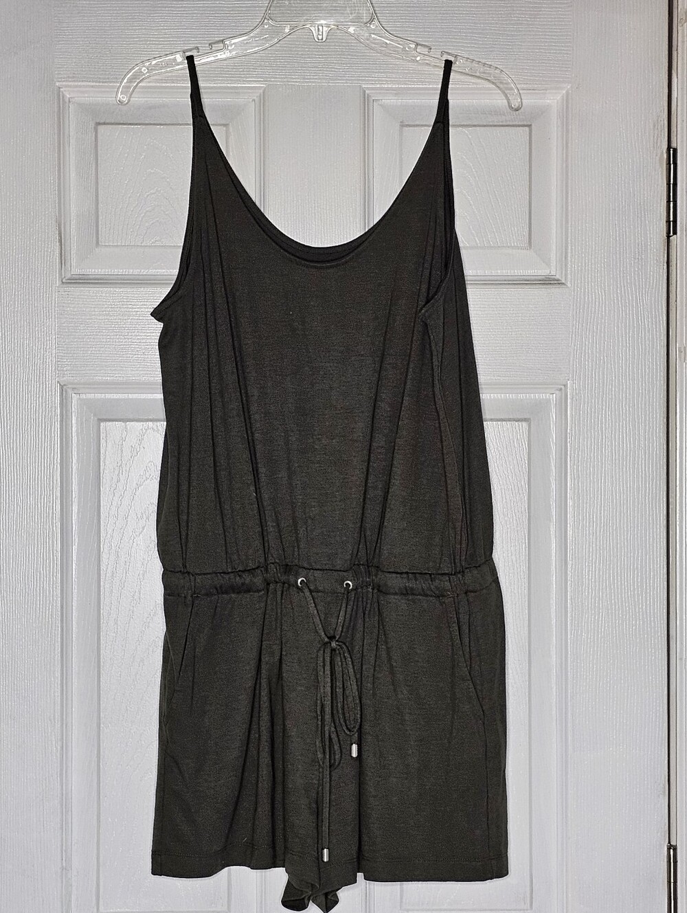 Lou & Grey Dark Olive Drawstring Romper